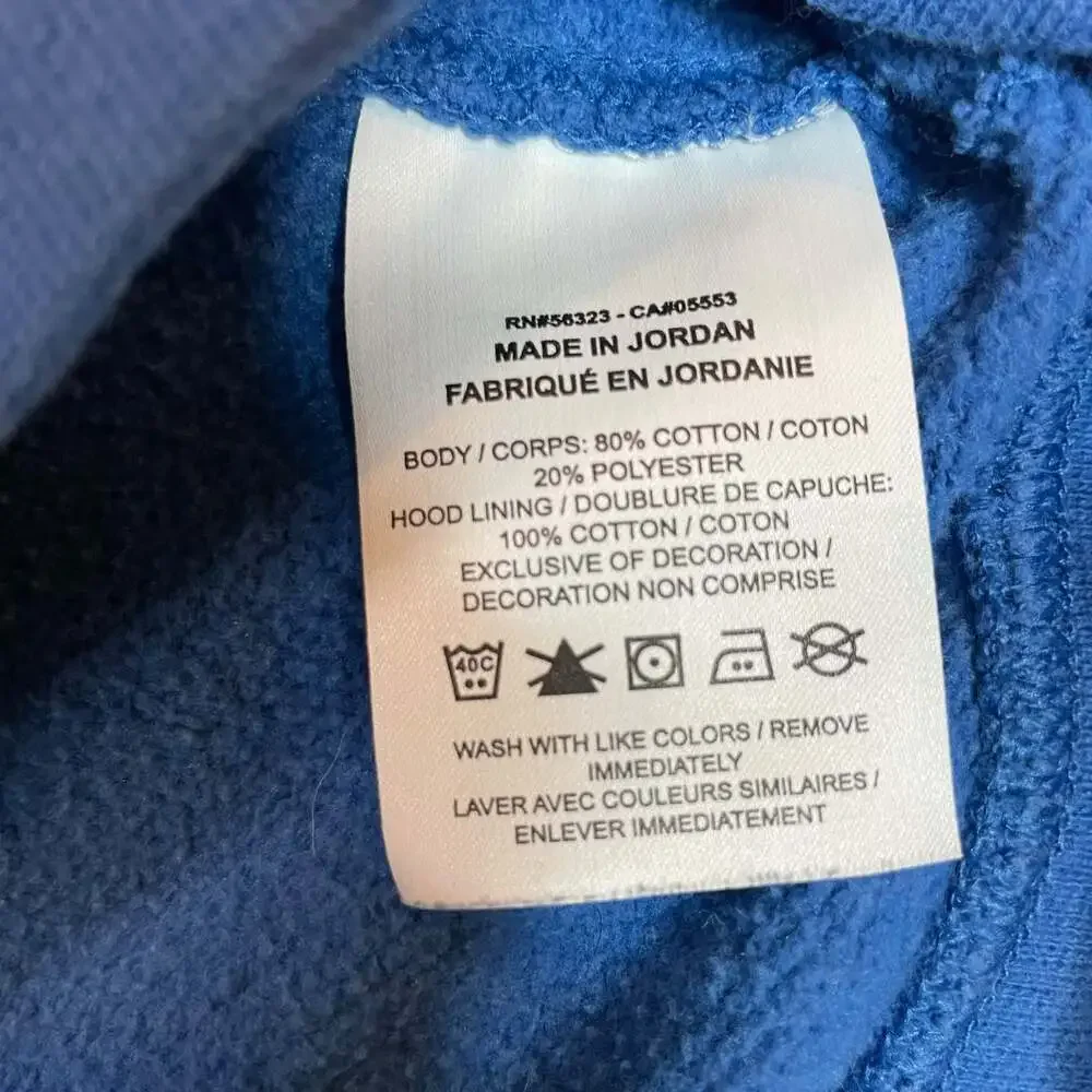 Nike Hoodie Mens Large Blue Pullover Swoosh Sweatshirt